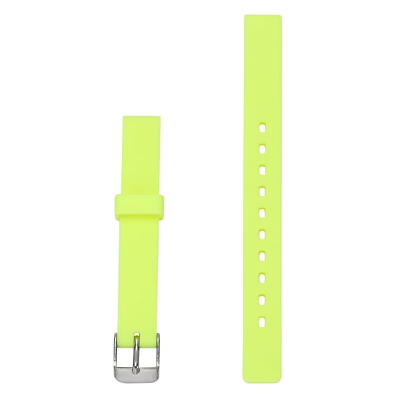 Himition 12mm Universal Silicone Watch Band Waterproof Replacement Wristband Fashion Sports Strap (Yellow)