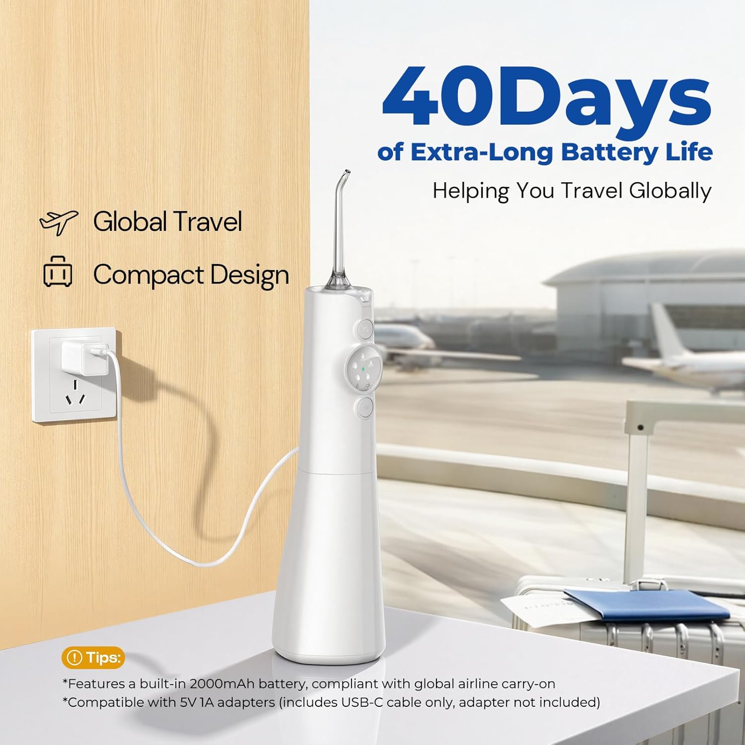 Bezvoi Cordless Water Flosser With LED Display photo 8