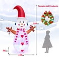 thumbnail image 3 of Costway Muñeco de Nieve Hinchable Decoración de Navidad con Luz Giratoria y Luces LED para Interior Exterior Patio Jardín, 3 of 9