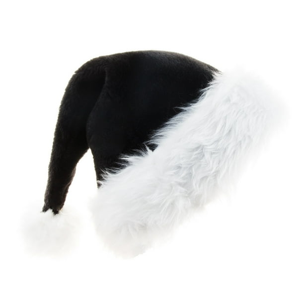 Sombrero Negro Sombrero De Fiesta De Felpa Gruesa Sombrero De Papá Noel Cómodo Para Adultos Y Niños Sombrero De Papá Noel Para Fiestas De Año Nuevo Y Vacaciones