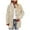 White, variant on IROINNID Women's Corduroy Coat Turndown Lapel Solid Color Long Sleeve Leisure Pocket Button Coat Recreational Cardigan Tops, Red