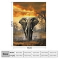thumbnail image 4 of ARISTURING   Orange African Elephant Blanket Soft Fluffy Throw for Women, 4 of 6