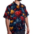 thumbnail image 2 of Love Men's Short Sleeve Casual Printed Button Down Beach Shirts, 2 of 6