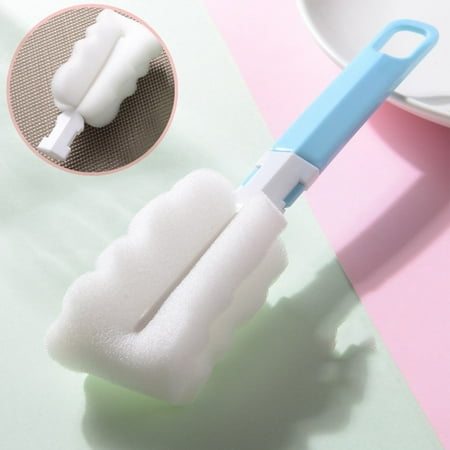 

Suyin Sponge Handle Brush Foam Bottle Cup Glass Kitchen Car Baby Bottle Cleaning