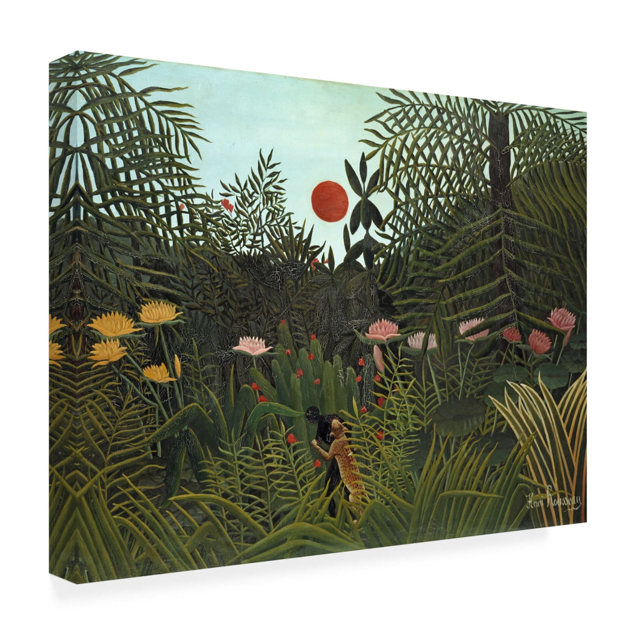Trademark Fine Art Henri Rousseau  Rousseau's Jungle VI Canvas Wall Art
