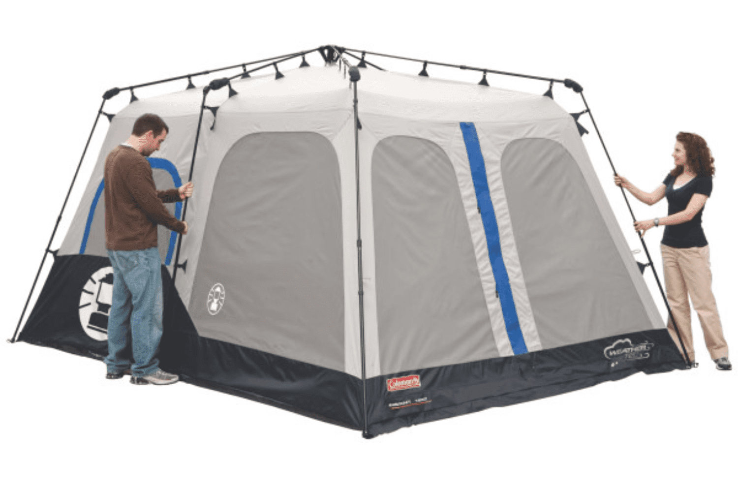 Coleman 8-Person Cabin Camping Tent with Instant Setup, Blue