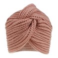 thumbnail image 4 of Gorro de seto para mujer Gorro para niña Gorro para mantenerse abrigado Moda Alta calidad Otoño Invierno Gorro cruzado Lana Estilo musulmán Color puro 2 piezas (Rosa+Rojo) oso de fresa Electrónica, 4 of 5