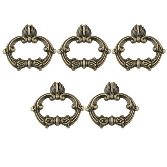 5 Sets Handle Teardrop-shaped Single Hole Pull Retro Cabinet