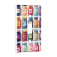 thumbnail image 2 of Yayeee Toggle Light Switch Wall Plate 1-Gang 4.5"x2.7" Home Decorative Outlet Cover, Blue Jam Jars, 2 of 7