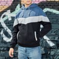 thumbnail image 2 of Sudadera con capucha de bloque de color para hombre con bolsillos Sudadera con capucha con cordón y dobladillo con puños acanalados Sudadera con capucha cómoda de manga larga, 2 of 6