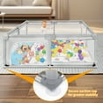 thumbnail image 5 of XDMTWLKJ 47"x47" Small Baby Playpen with Mat for Kids, Boys, Girls, Toddler, Infant Play Yard Fence, 5 of 8