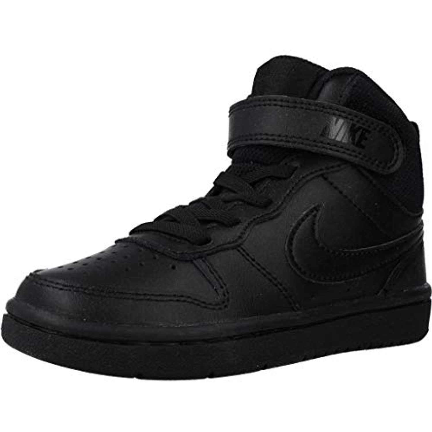 Nike Court Borough Mid 2 (PSV) Little Kids Cd7783-001 Size 1.5  Black/Black/Black - Walmart.com