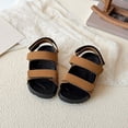 thumbnail image 7 of Duqingm Girls Summer Sandals Kids Girls Boys Sandals with Cork Footbed Adjustable Strap Toddler Casual Slides Sandals Open Toes Flat Brown,12.5, 7 of 7