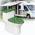 thumbnail image 6 of HELLHERO Rainbow Clover Pattern Bathroom Toilet Lid Cover Elastic Edge Toilet Lid Cover and Toilet Tank Lid Cover & 2 Pcs Set for Bathroom Home, 6 of 8