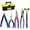 Mallet Set, variant on 6-Piece Tool Set with Case, 8.8” Long Nose, Slip Joint Pliers,5” Needle Nose, 5" Flush Cutter, Rubber Mallet for Repairing & Home Use