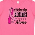 thumbnail image 4 of Inktastic Breast Cancer Awareness Nobody Fights Alone Pink Ribbon Boys or Girls Baby T-Shirt, 4 of 5