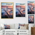 thumbnail image 4 of Designart "Sunset Views from Bridge in Blue and Pink III" Architecture Framed Wall Art - Traditional Blue Bridges Bedroom Framed Canvas Wall Art, 4 of 6
