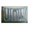thumbnail image 3 of HomeCentric Blue Lumbar Pillow Cover, Pack of 2, 12"x14" (30x35 cm) Rectangle Silk Pillow Cover, Geometric - Silver Turns, 3 of 4