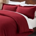 thumbnail image 4 of Superior Cotton Flannel Solid Duvet Cover Set, Full/Queen, Burgundy, 4 of 9