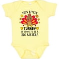 thumbnail image 3 of Inktastic This Little Turkey is Going to Be a Big Sister Girls Baby Bodysuit, 3 of 5
