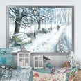 thumbnail image 1 of Designart Winter Park At Christmas Traditional Framed Wall Art, 1 of 4