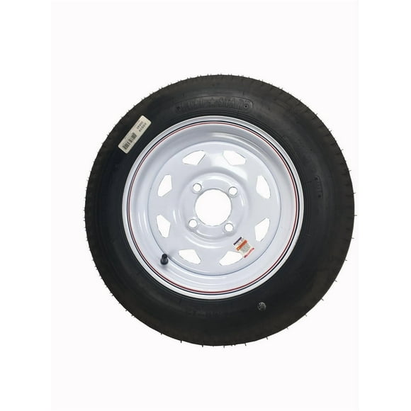 Americana Tire et Roue Pneu/jante Ensemble 30540 Pneu/jante Ensemble; K353; 2 Pcs Construction en Acier Soudé/peint/blanc; ST122 x 12 Métrique /4,80 x 12 Non Métrique; Garantie de Pneu Sans Souci de 1 An