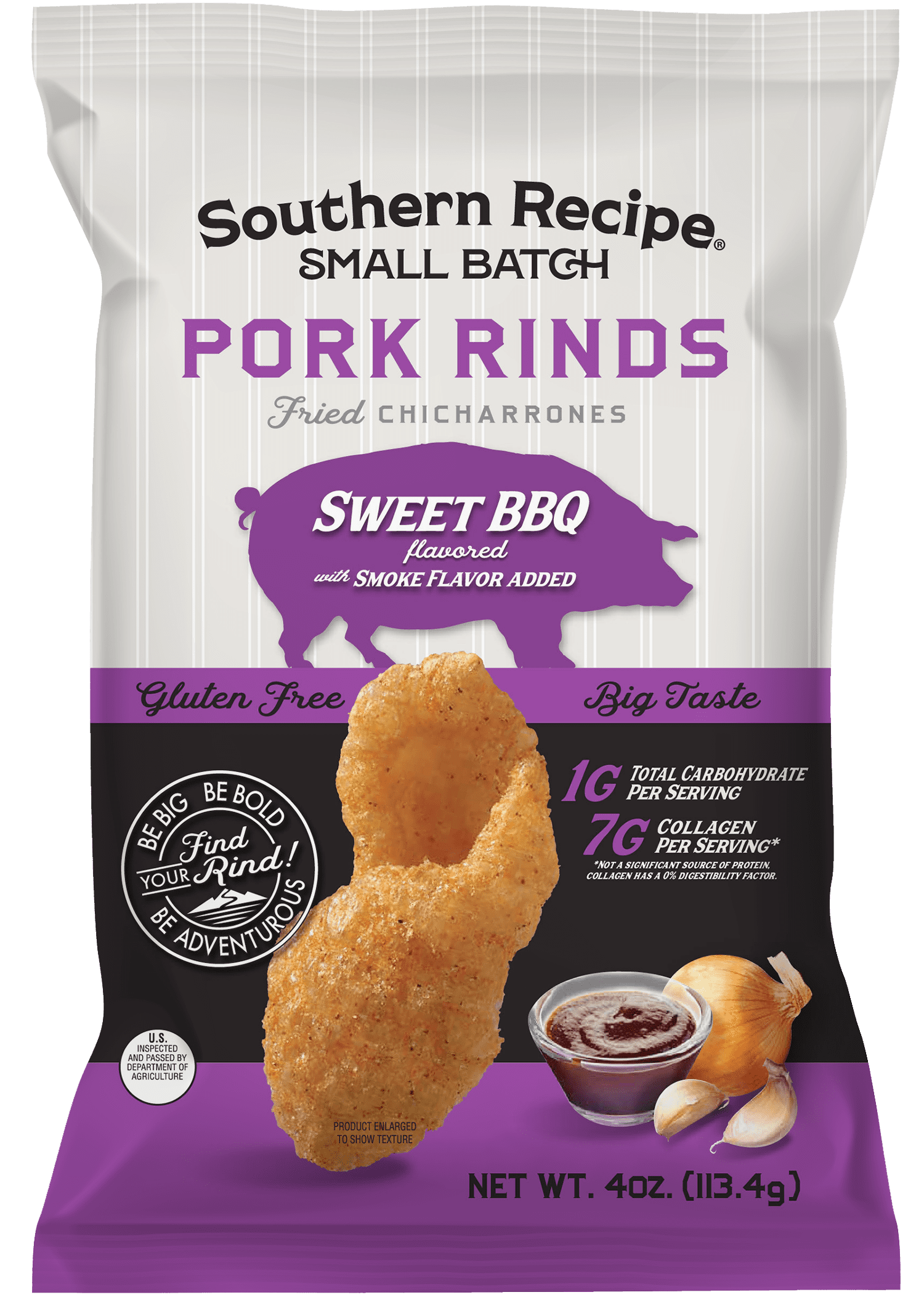 (3 pack) Fried Southern Recipe Small Batch 4oz Hot Honey Pork Rinds with a Pork Rind Granola recipe.