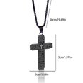 thumbnail image 3 of Collar De Cadena De Cruz De La Biblia Cristiana De Acero Inoxidable Colgante Grande Joyería De Oración Religiosa Para Hombres, 3 of 4