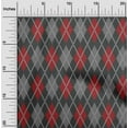 thumbnail image 2 of oneOone Rayon Red Fabric Argyle Dress Material Fabric Print Fabric By The Yard 56 Inch Wide, 2 of 4