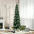 thumbnail image 2 of HOMCOM Arbre de Noël Crayon de 7 Pieds, Arbre de Noël Artificiel Mince avec Branches Réalistes, Support Robuste, Vert, 2 of 9