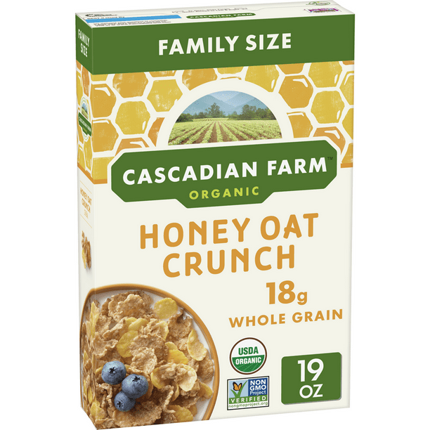Cascadian Farm Organic Honey Oat Crunch Cereal, 20 oz