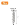 thumbnail image 2 of Uxcell #4x3/4" Wood Screws, 50 Pack Phillips Self Tapping Screws 304 Stainless Steel, 2 of 5