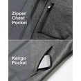 thumbnail image 4 of Chrisuno Womens Hooded Sweatshirt Tunic Oversized Zip Up Hoodie Pockets Grey 3XL, 4 of 5