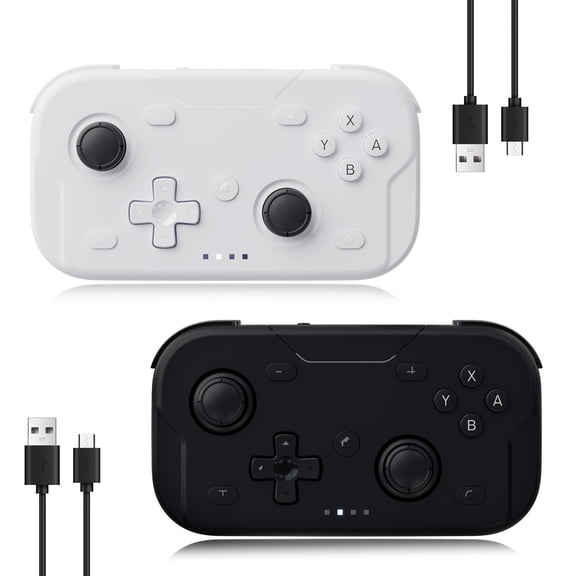 AceGamer 2 Pack Wireless Pocket Controller for Nintendo Switch/Switch 2/Android/iOS/PC/Steamdeck, Joystick Lift and Down Design, Bluetooth Gamepad with 6-axis Gyroscope/Turbo/Vibration/ 1000Hz