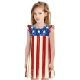 thumbnail image 1 of Balery America Flags2 Camisón de princesa para niñas, pijama de algodón con mangas abullonadas, suave y bonito.-X-Large, 1 of 6