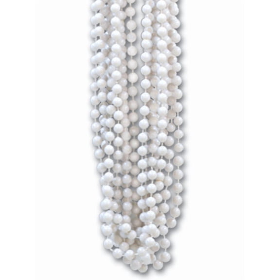 Beistle Dozen School White Small Round Bead Beaded Party Necklace Costume Accessory