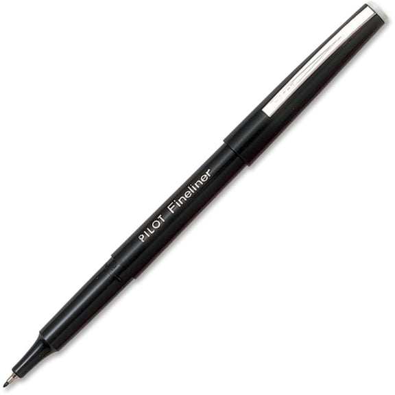 Pilot Fineliner Markers - Fine Pen Point - 0.7 mm Pen Point Size - Black - Acrylic Fiber Tip - 12 / Dozen