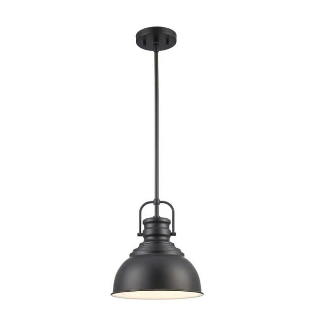 Home Decorators Shelston 10" Black Hanging Kitchen Pendant Light w