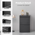 thumbnail image 4 of 2 Drawer File Cabinets for Home Office, Vertical File Cabinet with Lock, Office Cabinet for A4/Letter/Legal Size, Under Desk Filing Cabinet, Assembly Required(Black), 4 of 18