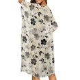 thumbnail image 4 of HELLHERO High Quality Fabrics Bikini Cover Up for Summer Casual Free Size Bathing Suit Cover Up Flowers Pattern, 4 of 6