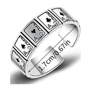 Unisex Adjustable Rings with Vintage Hip Hop Designs Unisex Jewelry Accessories for Fashion Enthusiasts