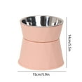 thumbnail image 5 of Usloyux Under $5 Elevated Pet Bowl, Tilted Cat Food Dish with Stand, Whisker Relief Feeding Bowl for Cats Dogs, Non-Slip Plastic Pet Dishes for Dry Wet Food Water, 5 of 9