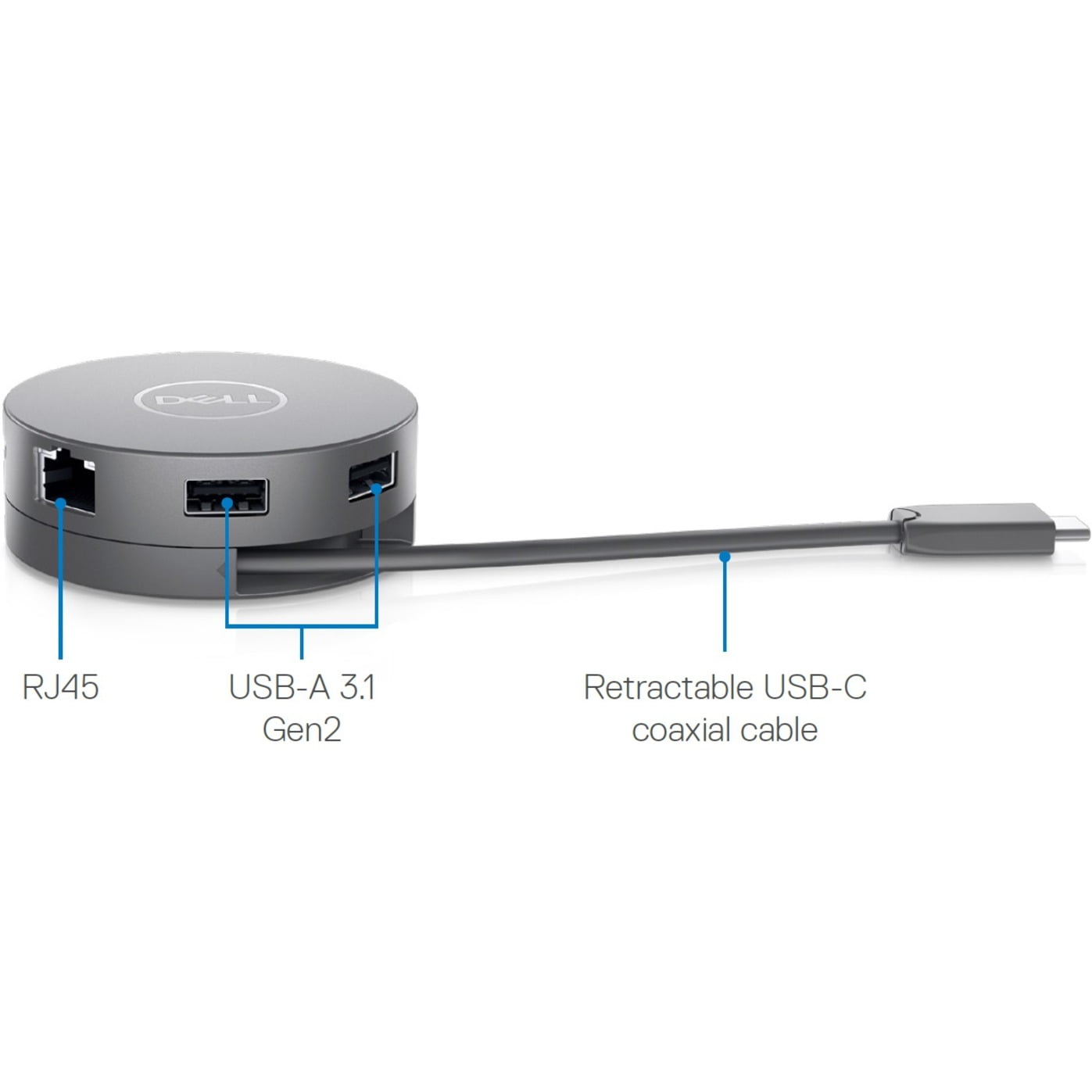 Dell 7-in-1 USB-C Multiport Adapter DA310 - Laptop Computer
