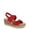 Fire Red linen, variant on BZees For Lifestride Womens Riley Wedge Sandal - Medium & Wide Width