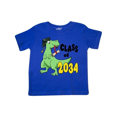 

Inktastic Class of 2034 green dinosaur with cap and diploma Gift Toddler Boy or Toddler Girl T-Shirt