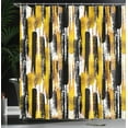thumbnail image 4 of Ambesonne Modern Shower Curtain, Grunge Art Brushstrokes, 69"Wx75"L, Earth Yellow Black, 4 of 5