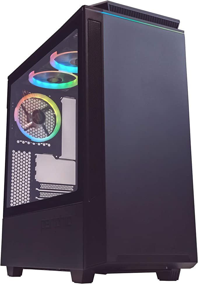 Periphio Shadow MidTower ATX PC Gaming Case Power Supply Combo 550w