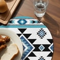 thumbnail image 4 of Round Placemats Set of 4 Blue Boho Place Mats Washable Woven Placemat Bohemian Native Southwest Ethnic Circle Braided Table Mat for Kitchen Dining Table Party Home Decor 15 Inch, 4 of 8