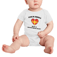 thumbnail image 2 of Born In America With A Macedonian Heart Cute Baby Clothing Bodysuits For Boy Girl, 2 of 5