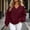 Wine, variant on Liuinsasek V Neck Oversized Drop Soulder Sweatshirt for Women Solid Pullover Comfortable Top Fashion Casual Long Sleeve Winter clothes